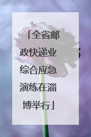 全省邮政快递业综合应急演练在淄博举行