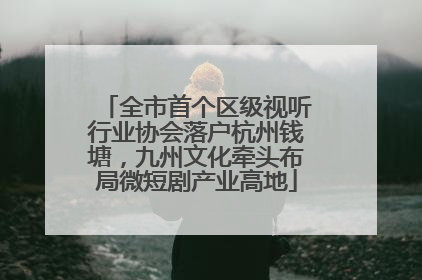 全市首个区级视听行业协会落户杭州钱塘，九州文化牵头布局微短剧产业高地