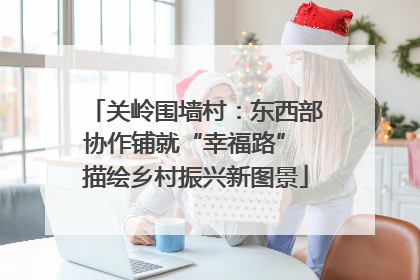 关岭围墙村：东西部协作铺就“幸福路” 描绘乡村振兴新图景