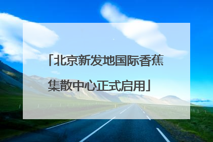 北京新发地国际香蕉集散中心正式启用
