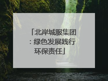 北岸城服集团：绿色发展践行环保责任