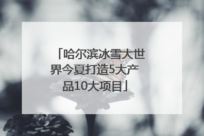哈尔滨冰雪大世界今夏打造5大产品10大项目