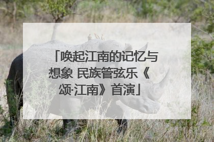 唤起江南的记忆与想象 民族管弦乐《颂·江南》首演