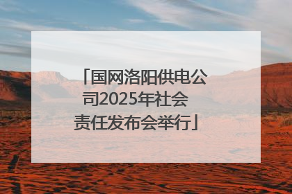 国网洛阳供电公司2025年社会责任发布会举行