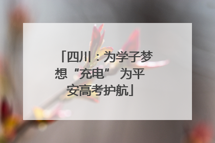 四川：为学子梦想“充电” 为平安高考护航