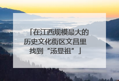 在江西规模最大的历史文化街区文昌里找到“汤显祖”