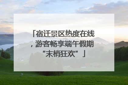 宿迁景区热度在线，游客畅享端午假期“末梢狂欢”