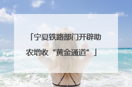 宁夏铁路部门开辟助农增收“黄金通道”