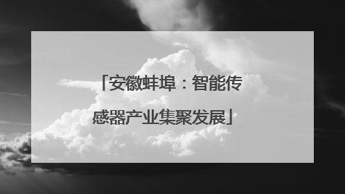安徽蚌埠：智能传感器产业集聚发展