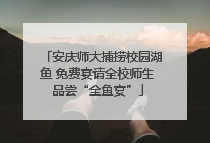 安庆师大捕捞校园湖鱼 免费宴请全校师生品尝“全鱼宴”