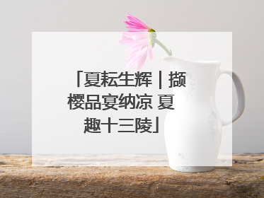 夏耘生辉｜撷樱品宴纳凉 夏趣十三陵