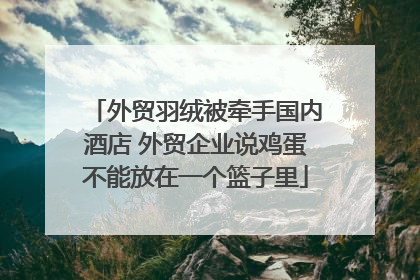 外贸羽绒被牵手国内酒店 外贸企业说鸡蛋不能放在一个篮子里