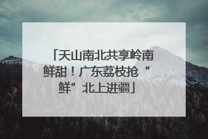天山南北共享岭南鲜甜！广东荔枝抢“鲜”北上进疆