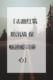 志愿红筑防汛墙 保畅通暖司乘心