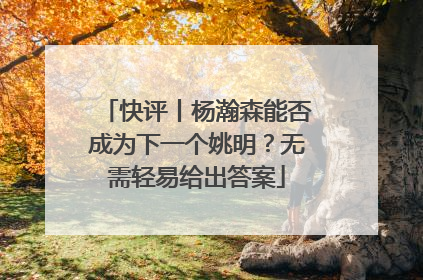 快评丨杨瀚森能否成为下一个姚明？无需轻易给出答案