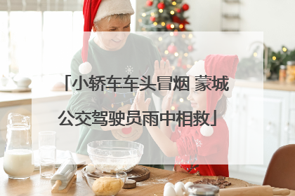 小轿车车头冒烟 蒙城公交驾驶员雨中相救