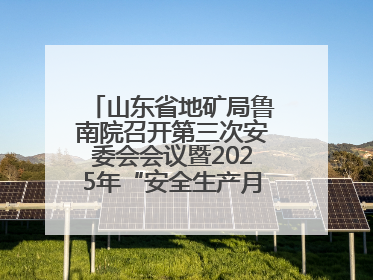 山东省地矿局鲁南院召开第三次安委会会议暨2025年“安全生产月”活动启动仪式