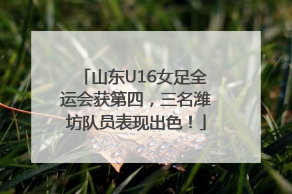 山东U16女足全运会获第四,三名潍坊队员表现出色!