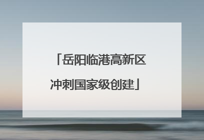 岳阳临港高新区冲刺国家级创建