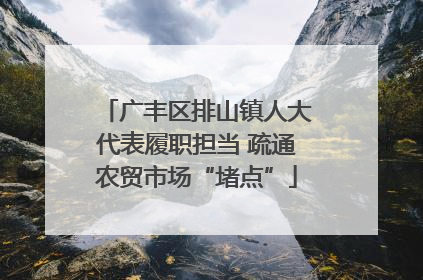 广丰区排山镇人大代表履职担当 疏通农贸市场“堵点”