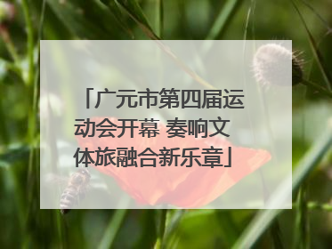 广元市第四届运动会开幕 奏响文体旅融合新乐章