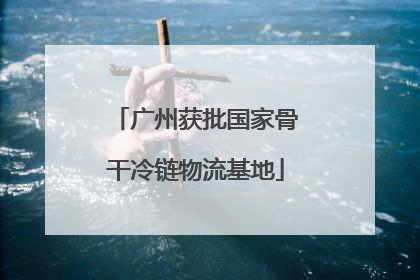 广州获批国家骨干冷链物流基地