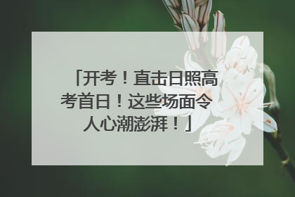 开考！直击日照高考首日！这些场面令人心潮澎湃！