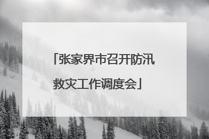 张家界市召开防汛救灾工作调度会