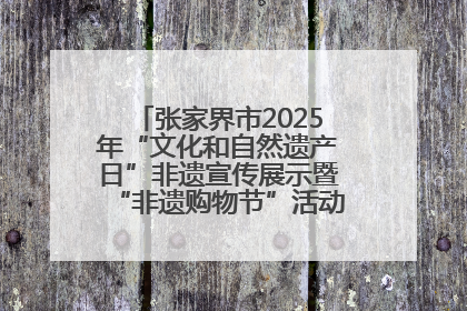 张家界市2025年“文化和自然遗产日”非遗宣传展示暨“非遗购物节”活动在慈利县盛大启幕