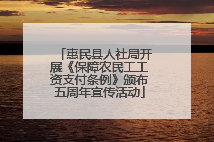 惠民县人社局开展《保障农民工工资支付条例》颁布五周年宣传活动