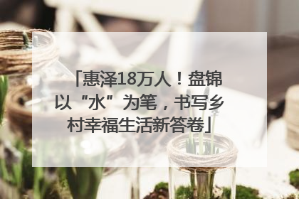 惠泽18万人！盘锦以“水”为笔，书写乡村幸福生活新答卷
