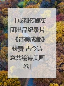 成都传媒集团出品纪录片《诗美成都》获赞 古今诗意共绘诗美画卷