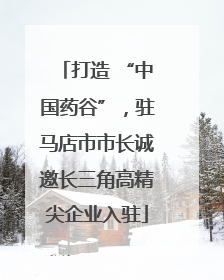 打造 “中国药谷”，驻马店市市长诚邀长三角高精尖企业入驻