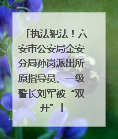 执法犯法！六安市公安局金安分局孙岗派出所原指导员、一级警长刘军被“双开”