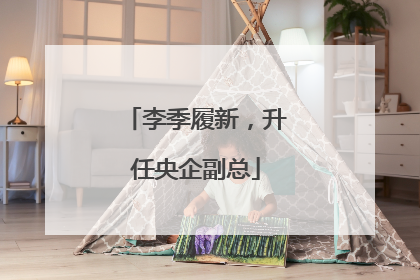 李季履新，升任央企副总
