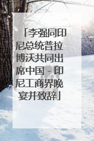 李强同印尼总统普拉博沃共同出席中国－印尼工商界晚宴并致辞