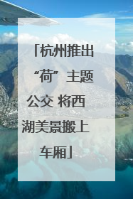杭州推出“荷”主题公交 将西湖美景搬上车厢