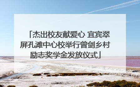 杰出校友献爱心 宜宾翠屏孔滩中心校举行曾剑乡村励志奖学金发放仪式