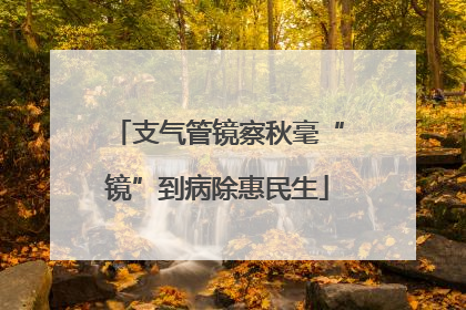 支气管镜察秋毫“镜”到病除惠民生