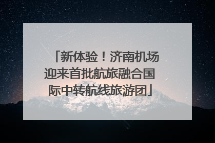 新体验！济南机场迎来首批航旅融合国际中转航线旅游团