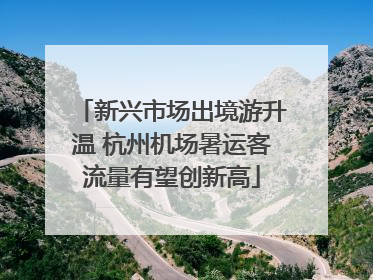 新兴市场出境游升温 杭州机场暑运客流量有望创新高