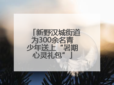 新野汉城街道为300余名青少年送上“暑期心灵礼包”