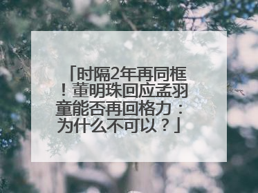 时隔2年再同框！董明珠回应孟羽童能否再回格力：为什么不可以？