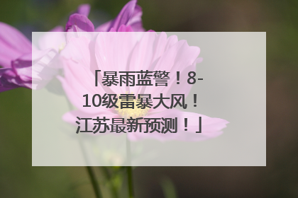 暴雨蓝警！8-10级雷暴大风！江苏最新预测！