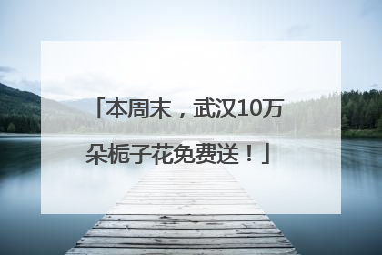本周末，武汉10万朵栀子花免费送！