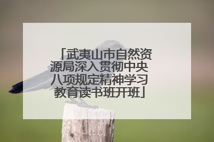 武夷山市自然资源局深入贯彻中央八项规定精神学习教育读书班开班