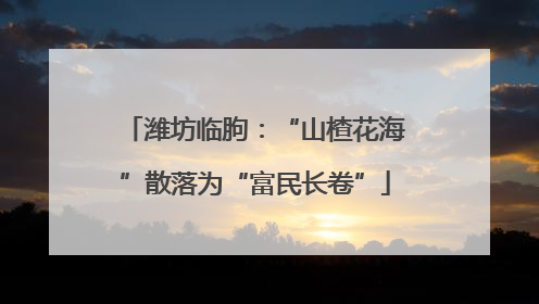 潍坊临朐：“山楂花海”散落为“富民长卷”