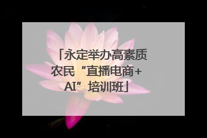 永定举办高素质农民“直播电商+AI”培训班