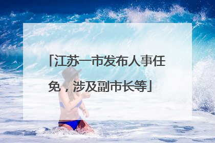 江苏一市发布人事任免，涉及副市长等