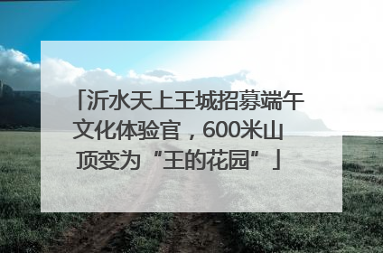 沂水天上王城招募端午文化体验官，600米山顶变为“王的花园”
